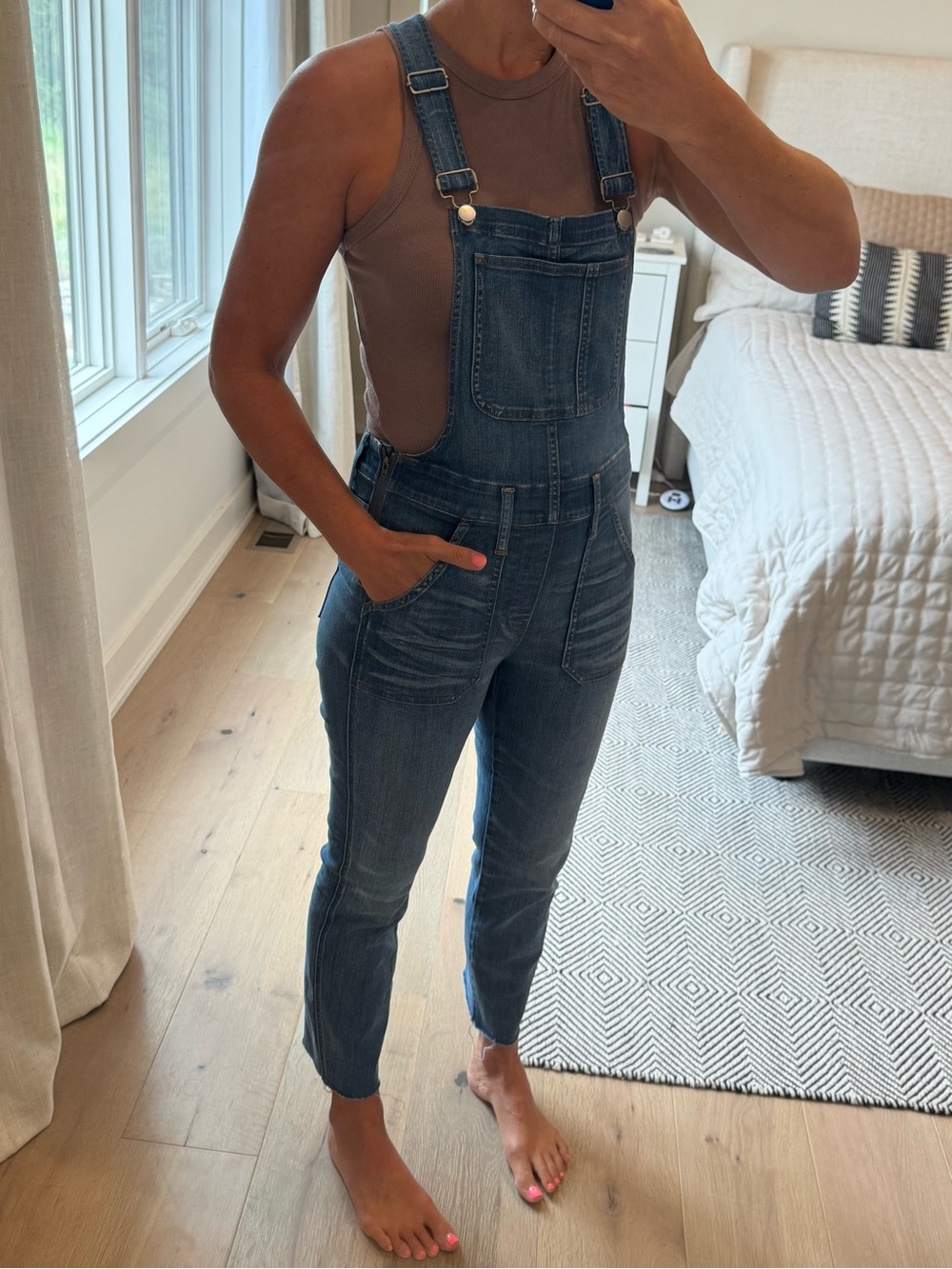 Madewell Dark Blue Slim Denim Overalls